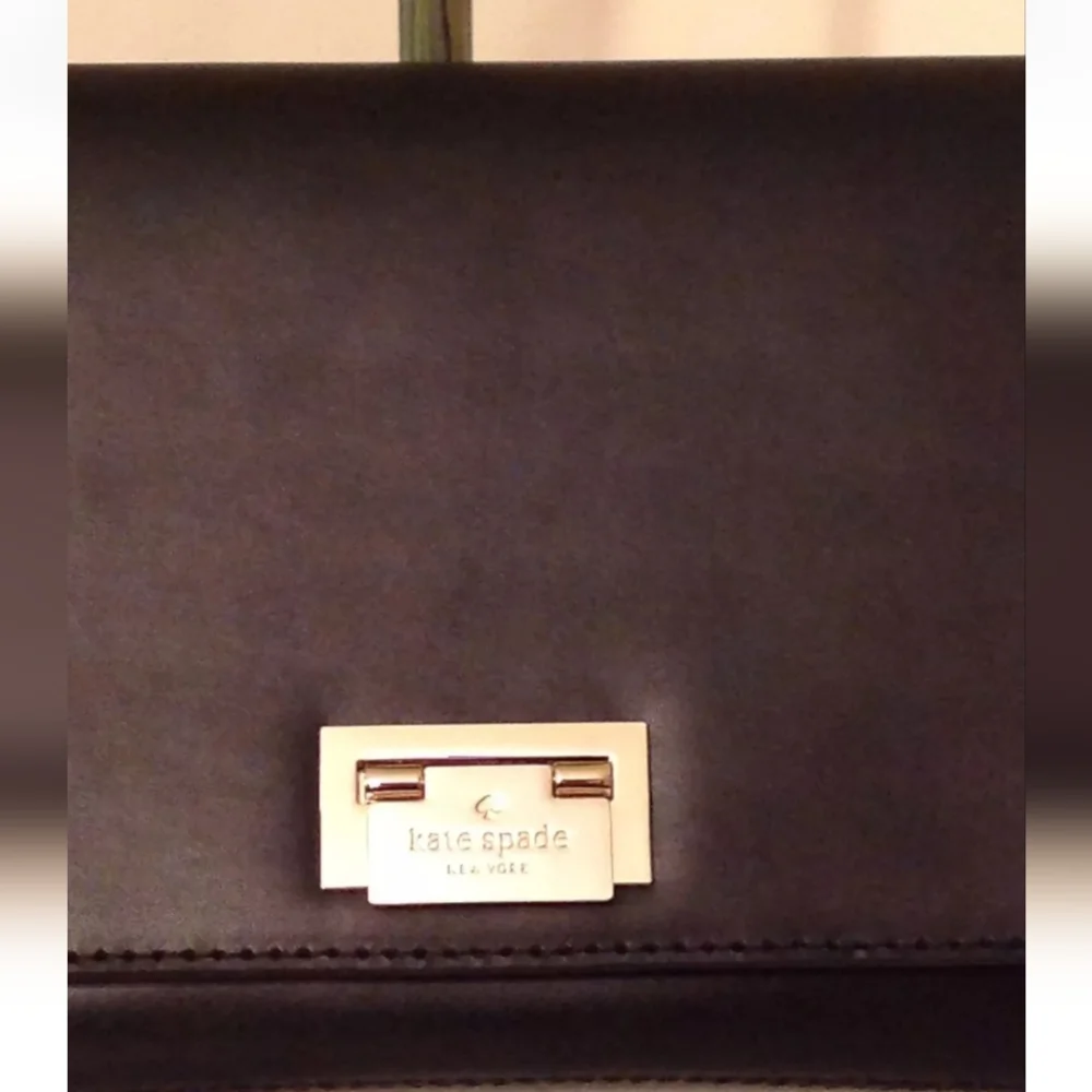 Kate Spade Madison Small Flap Crossbody Bag - Black Saffiano Leather